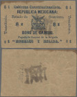 Mexico: Republica Mexicana – Pagadura General de la Brigada Morales y Molina, 1 Peso ND(1915), P.S820a, stained upper left margin and several folds an...