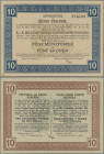 Montenegro: K.u.K. Militärverwaltung in Montenegro, 10 Perper 1917, P.M151, almost perfect condition, just a tiny dent and small stain lower left, Con...