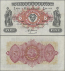 Northern Ireland: Bank of Ireland, 5 Pounds 22nd November 1943, P.52c, very nice with strong paper, just a few soft folds and creases and some small r...