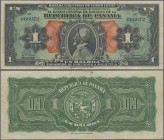 Panama: Banco Central de Emisión de la República de Panamá, 1 Balboa 1941 with serial # 000072, P.22, always a very popular banknote in still nice con...