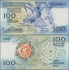 Portugal: Banco de Portugal, 100 Escudos 1987 Commemorative Issue with prefix ”FIL”, P.179c, tiny dent lower margin, otherwise perfect, Condition: aUN...