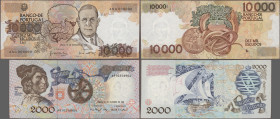 Portugal: Banco de Portugal, very nice and valuable lot with 11 banknotes, series 1986-1993, comprising 3x 100 Escudos 1986-88 (P.179a,b,f, UNC), 500 ...