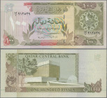 Qatar: Qatar Central Bank 100 Rials ND (1996) P. 18 in great crisp condition with a soft bend at center. Condition: aUNC.
 [differenzbesteuert]