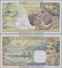 Réunion: Institut d'Émission des Départements d'Outre-Mer – REUNION, 20 Nouveaux Francs overprint on 1.000 Francs ND(1967-71), Signatures Postel-Vinay...