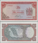 Rhodesia: Reserve Bank of Rhodesia, 2 Dollars 1979 with watermark Cecil Rhodes, P.35d in UNC condition. Rare!
 [differenzbesteuert]