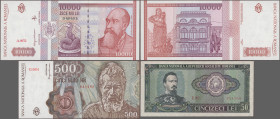 Romania: Banca Naţională a României, lot with 15 banknotes, series 1966-1994, with 1, 5, 10, 25, 50 and 100 Lei 1966 (P.91a, 93-97a, XF to UNC), 500 L...
