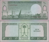 Saudi Arabia: Saudi Arabian Monetary Agency 10 Riyals AH1379 (1961), P.8a, very nice condition, just a few soft folds and minor spots on back, Conditi...