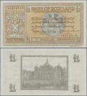 Scotland: Bank of Scotland, 1 Pound 1st March 1941, P.91b, great original shape, just a very soft bend at center, Condition: aUNC/UNC.
 [differenzbes...