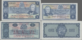 Scotland: The British Linen Bank, set with 3 banknotes, comprising 2x 1 Pound 1967/68 (P.168, 169a, XF+/aUNC) and 5 Pounds 1968 (P.170, aUNC). (3 pcs....