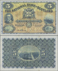 Scotland: The National Bank of Scotland, 5 Pounds 1st March 1952, P.259d, excellent condition, just two tiny rusty spots upper and lower margin and tw...