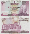 Scotland: The Royal Bank of Scotland PLC, 100 Pounds 25th March 1987, signature: Maiden (Managing Director), P.350a, tiny dent lower left and right an...