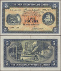 Scotland: The Union Bank of Scotland Limited, nice lot with 4 banknotes, series 1946-1953, comprising 5 Pounds 1946 (P.S811d, F), 2x 1 Pound 1947/49 (...