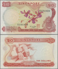 Singapore: Board of Commissioners of Currency, 10 Dollars ND(1967-73) without red signature seal and signature: Hon Sui Sen, P.3c in UNC condition.
 ...