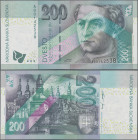 Slovakia: Národná Banka Slovenska, 200 Korun 31.03.1999 Series A, REPLACEMENT, P.30 in UNC condition.
 [differenzbesteuert]