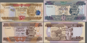 Solomon Islands: Solomon Islands Monetary Authority and Central Bank of Solomon Islands, huge lot with 20 banknotes, series 1977-2009, comprising 2 an...