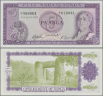 Tonga: Government of Tonga, 5 Pa'anga, 3rd April 1967, P.16a in UNC condition.
 [differenzbesteuert]