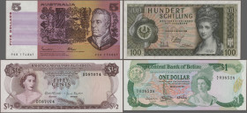 Alle Welt: Very nice collection of more than 690 banknotes from all over the world in 3 albums, comprising for example Australia 5 Dollars ND(1974-91)...