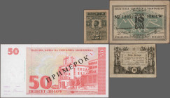 Alle Welt: Huge lot with more than 390 banknotes from all over the world with a main focus on former Yugoslavia, comprising for example ALGERIA 5 Fran...