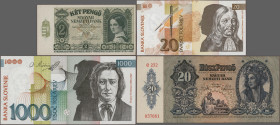 Alle Welt: Lot with 47 banknotes from Croatia, Hungary, Russia, Slovenia and Yugoslavia, comprising for example 2, 10, 20 and 50 Pengö 1932-1941 (P.99...