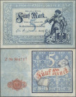 Deutschland - Deutsches Reich bis 1945: Reichsschuldenverwaltung, 5 Mark Reichskassenschein 1882, Ro.6 (P.4), saubere, gebrauchte Umlauferhaltung mit ...