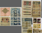 Deutschland - Deutsches Reich bis 1945: 100 x 20.000 Mark 1923, Ro.84, dabei noch weitere 77 Reichsbanknoten und 30x Notgeld. Unterschiedliche Erhaltu...
