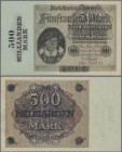 Deutschland - Deutsches Reich bis 1945: Reichsbanknote 500 Milliarden Mark 1923, Überdruck auf 5.000 Mark, Ro.121b, P.124 mit Perforation ”Wertlos – R...