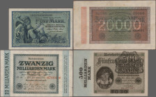 Deutschland - Deutsches Reich bis 1945: Riesiges Konvolut mit ca. 860 Banknoten Deutsches Reich ab 1898 – 1942, vielfach in sehr guter bis kassenfrisc...
