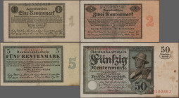 Deutschland - Deutsches Reich bis 1945: Weimarer Republik, großes Konvolut mit 172 Banknoten, Ausgaben 1923-1937, dabei u.a. 1 Rentenmark 1923 (Ro.154...