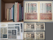 Deutschland - Deutsches Reich bis 1945: 12 Alben mit über 800 Banknoten der Inflationszeit meistens Good oder Very good (G-VG), viele davon mehrfach e...