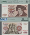 Deutschland - Bank Deutscher Länder + Bundesrepublik Deutschland: BBk IA, 1977, 500 DM, Serie V/P, Ro.279a, saubere Gebrauchserhaltung mit kleineren F...