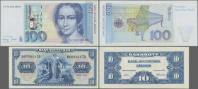 Deutschland - Bank Deutscher Länder + Bundesrepublik Deutschland: Bank deutscher Länder und Deutsche Bundesbank, Lot mit 13 Banknoten, Serien 1948-199...