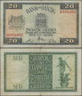 Deutschland - Nebengebiete Deutsches Reich: Bank von Danzig, 20 Gulden vom 1. November 1937, Serie K, Ro.844a, Einrisse am oberen und unteren Rand, kl...