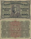 Deutschland - Kolonien: Deutsch-Ostafrikanische Bank, 100 Rupien 1905, 4-stellige KN 6940, jeweils zweimal auf Vorder- und Rückseite, Ro.903a, P.4, kl...