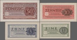 Deutschland - Konzentrations- und Kriegsgefangenenlager: Behelfszahlungsmittel für die deutsche Wehrmacht, riesiges Konvolut mit 100 Scheinen der Seri...