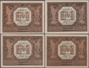 Deutschland - Notgeld - Bayern: Passau Stadt, 1 Mark, Juni 1921, 5 Scheine auf unterschiedlichen Papieren, dabei 3 x weiß mit No KN (jedoch unterschie...