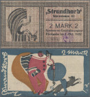 Deutschland - Notgeld - Hamburg: Hamburg, ”Strandkorb” Steindamm 83, 2 Mark, o. D. - 1.10.1922, KN 3,5 mm, horizontal und vertikal gefaltet, Erh. II-I...