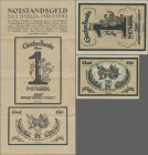 Deutschland - Notgeld - Hamburg: Hamburg, Thalia-Theater, 50 Pf., 1 Mark, Jan. 1921 - 1.10.1921, mit KN, Erh. I, dazu einfarbiger einseitig gedruckter...