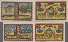 Deutschland - Notgeld - Hamburg: Hamburg, Rud. Wichmann, 50, 75 Pf., 1.6.1921 - 1.7.1922, Erh. I, total 2 Scheine
 [differenzbesteuert]