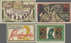 Deutschland - Notgeld - Hamburg: Serienscheine, über 100 Scheine von 20 verschiedenen Ausgabestellen, dabei Alte Diele kpl. (incl. weißem Rand), 2 x C...