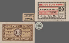 Deutschland - Notgeld - Hamburg: Kleingeldscheine, spannende Zusammenstellung von 119 Kleingeldscheinen aus Stadt und Stadtteilen, mit Altona (32 Stüc...