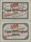 Deutschland - Notgeld - Rheinland: Haan, Stadt, 500 Mrd. Mark, o. D., Überdruck auf 5 Mrd. Mark, Reihe B, Udr. violett, nicht bei Keller und mit diese...