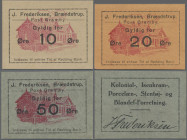 Deutschland - Notgeld - Schleswig-Holstein: Braendstrup, Post Gramby, J. Frederiksen, 10, 20, 50 Öre, o. D. (1920), Erh. I, total 3 Scheine
 [differe...