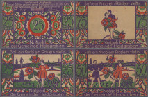 Deutschland - Notgeld - Schleswig-Holstein: Heidgraben, Gemeinde, je 2 x 25, 50, 75 Pf., o. D. - 31.1.1922, ohne weißen Rand, mit KN unter 1000, Erh. ...