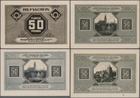Deutschland - Notgeld - Schleswig-Holstein: Lübeck, 1. Nordischer Briefmarkensammler- & Händler-Tag, 5.-7.9.1921, Lot von 25 einfarbigen Scheinen mit ...