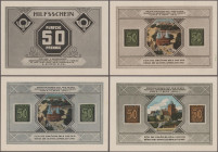 Deutschland - Notgeld - Schleswig-Holstein: Lübeck, 1. Nordischer Briefmarkensammler- & Händler-Tag, 5.-7.9.1921, Lot von 22 mehrfarbigen Scheinen mit...