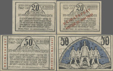 Deutschland - Notgeld - Schleswig-Holstein: Norder-Dithmarschen, Kreis, 20 Pf., o. D., ohne Aufdruck. mit KN, Erh. II, dito, 20, 50 Pf., mit Aufdruck ...