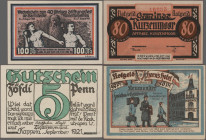 Deutschland - Notgeld - Schleswig-Holstein: Serienscheine, 49 bessere Scheine aus Barmstedt (2), Büsum (a, 3), Ellerhoop, Helgoland (6 versch. mit rot...