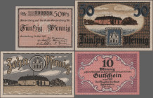 Deutschland - Notgeld - Schleswig-Holstein: Nordschleswig, Lot von 10 besseren, meist frühen Kleingeldscheinen, dabei Broacker, 1/2 Mark 1917, mit KN,...