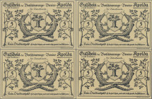 Deutschland - Notgeld - Thüringen: Apolda, Verschönerungsverein, 4 x 5 Mark, o. D., Spendenscheine, Erh. I, total 4 Scheine
 [differenzbesteuert]