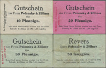 Deutschland - Notgeld - Ehemalige Ostgebiete: Skurz, Westpreußen, Polensky & Zöllner, Baustelle Skurz, 10 Pf., o. D. (1916), RS unbedruckt, 20, 50 Pf....